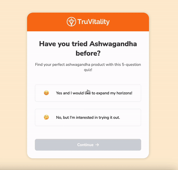 TruVitality Quiz Preview