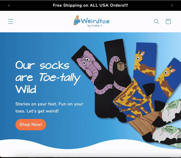 WeirdToe Shopify Store Demo